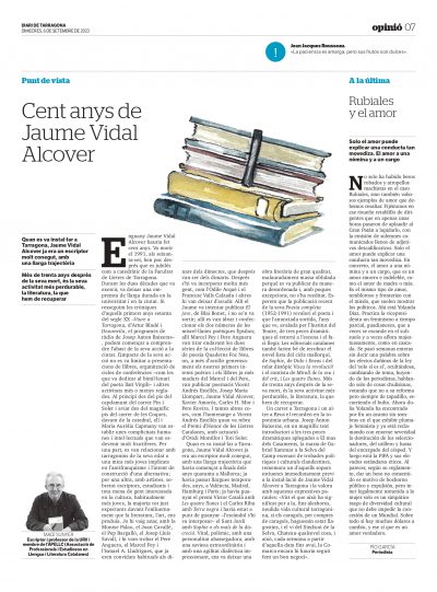 Article “Cent anys de Jaume Vidal Alcover”
