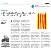 Article “La catalanofonia, un espai de minorització lingüística” de Miquel Àngel Pradilla Cardona